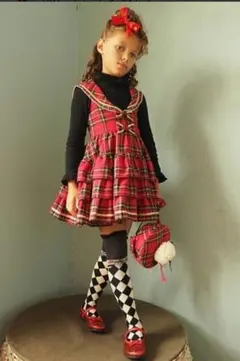 シャーリーテンプル　西部そごう限定　タータンチェックセーラーワンピース
