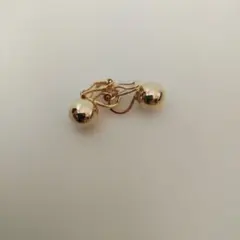 ゴールド ボール型 クリップ式イヤリング