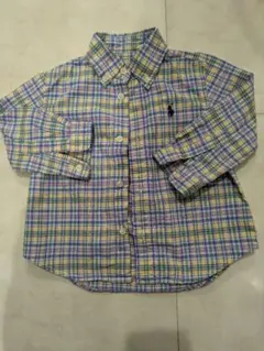 Ralph Lauren チェック柄 ボタンダウンシャツ　90