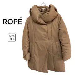 【ROPÉ】ダウンコート ショールカラーコート ダウン90% 肉厚ダウン 38