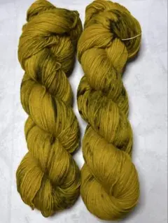 手染め中細毛糸　スペック手染め　100g×2綛セット 即購入OK 9️⃣