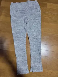 UNIQLO グレー リブ編み レギンス XXL②