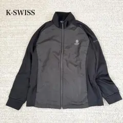 ケースイス フリースジャケット ジップアップ ロゴプリント 裏起毛 テニスウェア