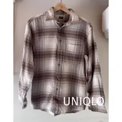 新品＊【UNIQLO】メンズ フランネルチェックシャツ
