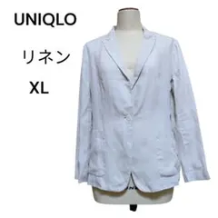 UNIQLO リネン オフホワイト ジャケット 大きめ