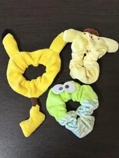 ピカチュウ ポムポムプリン けろけろけろっぴ シュシュ 3つセット　ポケモン