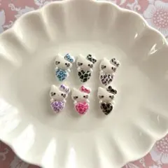 【133】ヒョウ柄キティ♡ネイルパーツ