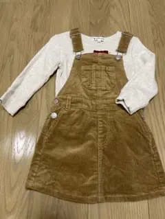 美品！グローバルワーク☆コーデュロイサロペット＆トレーナーセット