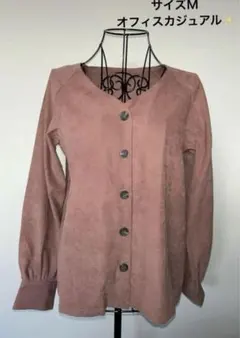 リシェグラマー　トップス　ブラウス　茶系　キレイめオフィスカジュアル　サイズＭ