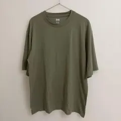 UNIQLOU　メンズ　ドライEXクルーネックTシャツ　オリーブ