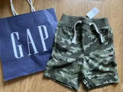 12-18months 新品 タグ付きGAPロゴ入り カモフラ恐竜ショートパンツ