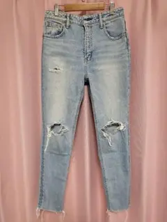 SLY JEANS　27インチ　ダメージデニム