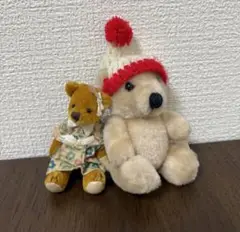デディベアぬいぐるみ2個　　クマのマスコットぬいぐるみ＋デディベア1個