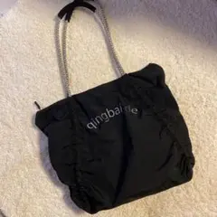 ikka qingbai de トートバッグ ブラック 撥水 ☆極美品☆のサムネイル