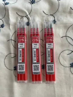 新品・ 미사용 フリクション替芯 0.5mm レッド 3本セット 3パック
