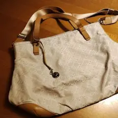 ナイロン レザー トートバッグ ベージュ　NINA RICCI