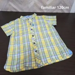 ユ*キ様 familiar 120cm 半袖シャツ チェック 黄色系