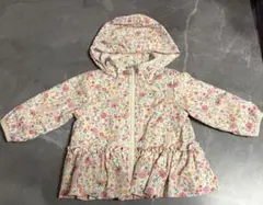 フードがしまえる花柄ウインドブレーカー