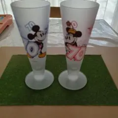ミッキーマウス ミニーマウス グラス　 ペアセット