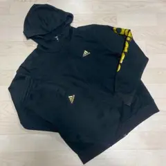 adidas アディダス　スウェット　上下　セットアップ　メンズ　黒　送料無料
