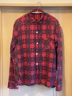 Supreme ネルシャツ チェック柄 レッド Mサイズ - メルカリ