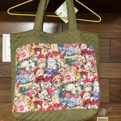新品未使用❣クリスマス子猫柄 トートバッグ