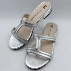 ファビオルスコーニ フラットサンダル シルバー 36 ラムレザー