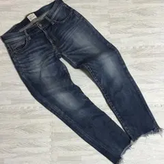 Ungrid フレイドヘムストスリ スキニーデニム ブルー 25インチ