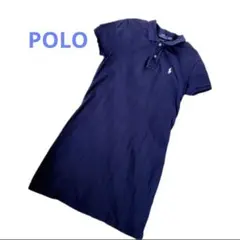 美品 Polo Ralph Lauren ポロシャツワンピース ネイビー 半袖のサムネイル