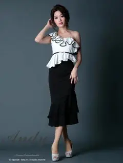 Andy GLAMOROUS◆ストレッチセットアップ ワンピース モノトーン