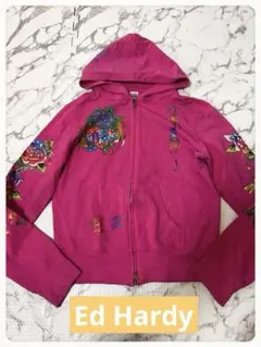 ☘️P1☘Ed Hardy ジップアップ フード 平成 y2k パーカー Lのサムネイル