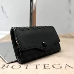 ◇美品◇ボッテガ　5連キーケース　イントレチャート　ナッパレザー　ブラック