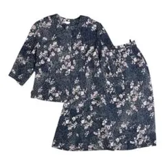 ネイビー花柄セットアップ