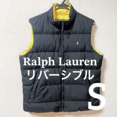 RalphLoren⭐リバーシブル ダウンベスト 黒/黄色