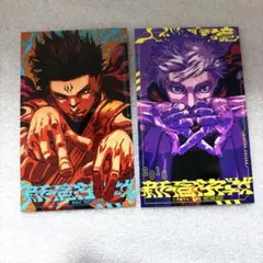 呪術廻戦=（モジュロ） 2巻 特典のミニイラストカード 全2種 2枚セット
