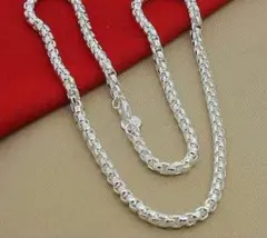 Silver925刻印入り！ ロールチェーンネックレス 　 50cm/5mm