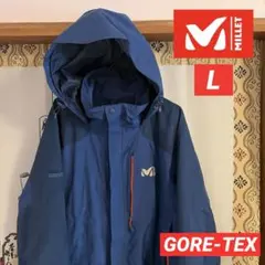 美品 GORE-TEX MILLET ミレー マウンテンジャケット L ネイビーのサムネイル