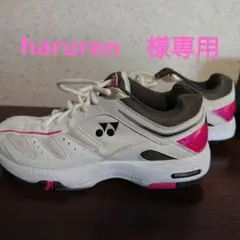 シューズYONEX パワークッション 23cm ホワイト&ピンク