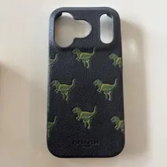 COACH 恐竜柄レザー iPhone17proケース