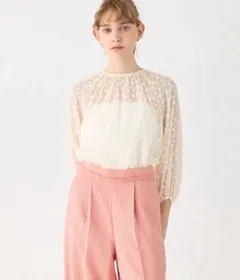 トゥモローランド Ballsey ドットフラワージャカード ブラウス