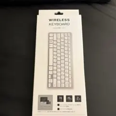 ワイヤレスキーボード 78キー シルバー