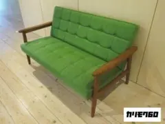 カリモク60　Kチェア　2シーター　タープグリーン　展示品
