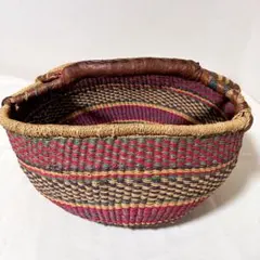Lサイズ ブルキナバスケット 特大 Bolga basket 青系 Lサイズ ブルキナバスケット 特大 Bolga basket 青系 - メルカリ