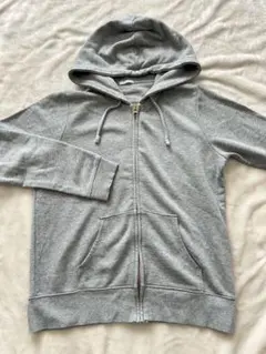 GU グレー フード付きパーカー　XL