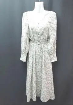 NATURAL BEAUTY BASIC 花柄 長袖 ロング ワンピース