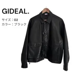 GIDEAL. フェイクレザー ジャケット ブラック サイズ02