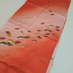オレンジのグラデーション 帯揚げ