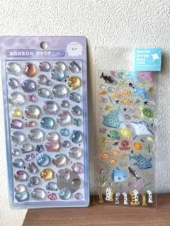 ボンボンドロップシール くらげ Marine Dorop Seal 海のなかま