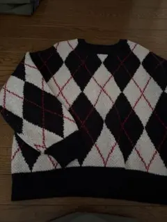 HK WORKS LONDON アーガイルセーター LL新品同様