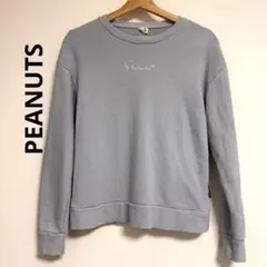 ピーナッツ PEANUTS サイズ160 水色 バックプリント 古着 秋冬のサムネイル